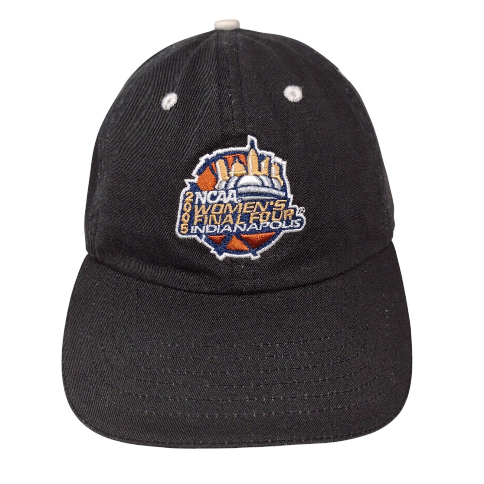 2005 Ncaa Womens Final Four Basketball Strapback Hat Black Osfa Embroidered